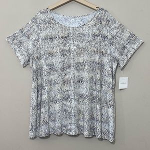 NWT Croft & Barrow || Woman snake print  blouse size 2X